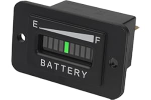 Jayron Lead Acid Battery Indicator Meter Gauge/Waterproof Battery Capacity Meter, Universal LCD Digital Battery Discharge Alert,Use for Golf Cart,Fork Lifts,Star Car,Club Car,etc. (48V)