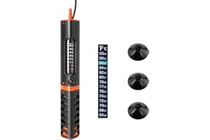 HITOP Adjustable Aquarium Heater with Protective Cover, 30W 50W 120W Fish and Turtle Tank Heater for 5L to 120L Fresh Water and Seawater water Thermostat (30W)