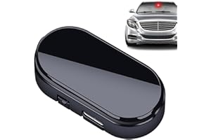 PATIFIRST 2 Pieces Car Solar Power Simulated dummys Alarm Lights, Self- Adhesive, Solar Powered Anti Theft Car Light, Auto Warning Interior Safety Lights With USB Charger Port, Cars Accessories For Most Cars