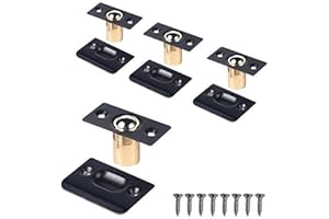 Mousike chiusura a sfera per porta dell'armadio, ferramenta per porta a sfera regolabile in acciaio inossidabile, (confezione da 4 nera)