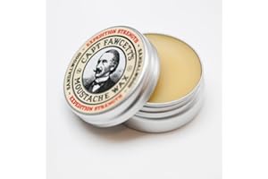 Captain Fawcett Expedition Strength Moustache Wax 15ml – Extra Firm Hold Moustache Wax for Men – Classic Sandalwood Scented Styling Wax for Long-Lasting Shape & Definition