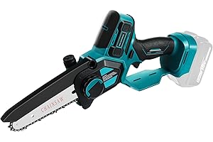 QUPERR Mini motosega 15 cm compatibile con batteria Makita 18V, motosega da potatura brushless con lubrificazione automatica per taglio del legno e giardinaggio (senza batteria e olio catena)