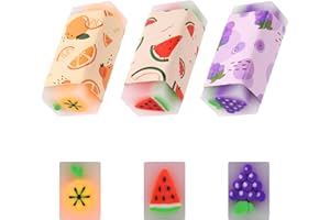 ‎VICLOON Vicloon 3 Stück Radiergummi Set, Fruchtgeschmack, Mitbringsel Kindergeburtstag Posten, Für Kinder Schulbedarf Schreibwaren