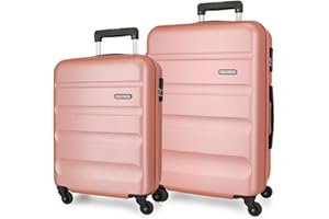 ROLL ROAD Flex Maleta Rígida Fabricada en ABS, un Material, Cierre de combinación Lateral 4 Ruedas Dobles Equipaje Mano, Práctico Interior con un Compartimento