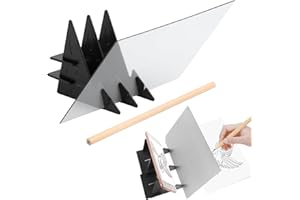 BANJIABB Tavola da disegno ottica per tablet cellulari, 13,5 x 20 cm, fai da te, leggera, riflessione ottica, proiettore da disegno per studenti a base zero, principianti, schizzi