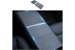 frani Center Console Wrap (Suede Edition) Designed for Tesla Model 3 Highland 2024-2026/Model Y Juniper 2025-2026,Tesla Center Console Cover for Model 3/Y Refresh