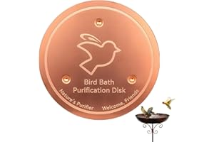 QinZiEn Bird Bath Cop/per Disk Keep Bird Bath Clean,Bird Bath Cleaner Safe for Birds,Bird Bath for Garden Cleaner,Physical Clean Bird Water Bowl,All-Season Bird Pond Cleaner,Ceramic Bird Bath Cleaner