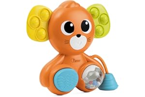 Chicco, Gioco Topo Multiattività, Pannello a Forma di Topolino Ricco di stimoli, Allena la motricità, stimola la sensorialità, 3 Diversi Materiali, 6-36 Mesi