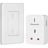 DEWENWILS Remote Control Plug Socket, 13A/3120W Heavy Duty Wireless Light Switch, 30m/100ft Long Range, Programmable, CE and 