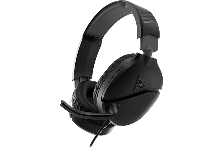 Turtle Beach Recon 70 Black Wired Multiplatform Gaming Headset for PS5, PS4, Xbox Series X or S, Xbox One and Mobile with 3.5mm Wired Connection, Flip-to-Mute Mic, 40mm Speakers, Lightweight Design