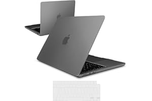 iNeseon Etui kompatybilne z MacBook Air 34.5 cm M3 A3113 / M2 A2681, plastikowa, smukła twarda obudowa + osłona klawiatury do MacBooka Air 13,6, matowa przestrzeń szara