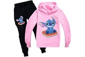 Proxiceen Stitch - Sudadera con capucha y diseño de dibujos animados para niños y niñas