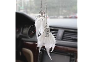 ZYSY Dreamcatcher Feder Traumfänger für Wand Hängen Home Decor Ornamente Handwerk Dekorationen Auto Anhänger (Weiß)