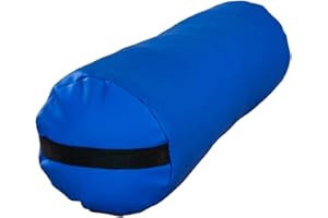 ZEN MASSAGE WARE Zen – Cojin rulo Blando para camillas de Masaje y de Fisioterapia 20x20x66 cm - Cojin cilindrico para Cuello y Rodillas - Almohada cilindrica de Espuma con Funda de Cuero sintético PU Azul Real