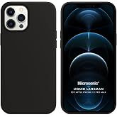 Microsonic Apple iPhone 12 Pro Max i&ccedil;in Kılıf Liquid Lansman Silikon Siyah [iPhone 12 Pro Max ile Uyumlu Kılıf - Siyah]