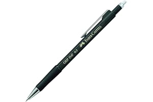 Faber-Castell 134599 - Matita meccanica GRIP 1345 nera, durezza B, spessore mina 0,5 mm, con gomma integrata, 1 pz.