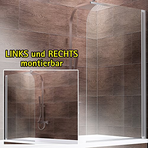 Badewannenaufsatz Duschabtrennung Badewanne Berlin 140×80 cm von Schulte, Sicherheitsglas klar, Profile alu natur, 4056397001256 - 6