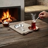 12'li Paslanmaz &Ccedil;elik &Ccedil;ay Kaşığı Seti - Kararmaz Parlak Metal Sade Takım