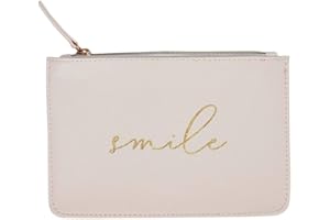 DRAEGER PARIS 1886 - Pochette Maquillage Smile avec Fermeture Éclair - Organisateur Sac à Main Rouge à Lèvres, Parfum, Miroir - Cadeau Original Anniversaire & Toutes Occasions - 20x13cm