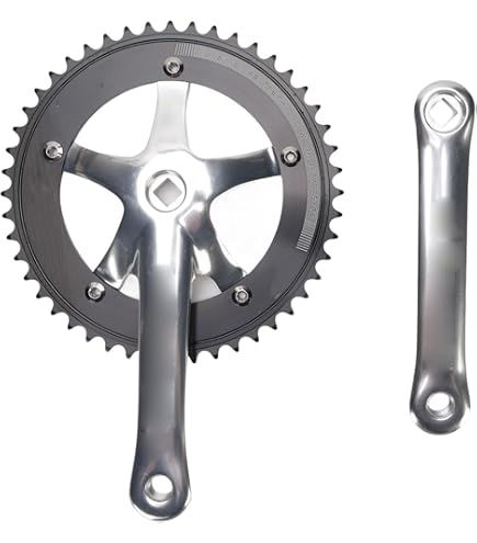 OTA Crankstel met enkele snelheid 48T 170mm Crankarms 130 BCD vouwfiets crankstel met beschermhoes voor single speed fiets, racefiets, vaste versnelling, Fixie, Dahon (goud