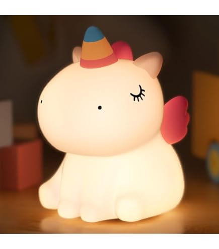 Veilleuse Dinosaure En Silicone Rechargeable - Lumière Chaude Réglable Et 7 Couleurs RGB - Tactile, Portable, Pour Enfant