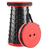EVOZA Outdoor Portable Folding Stool, Camping, Hiking, Fishing, Picnic Chair Seat Table, Round Foldable Stool for Kids Adults