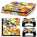 Produktbild Gam3Gear Vinylaufkleber Muster Abziehbilder Haut für PS4 Konsole & Controller- Triangle Kaleidoscope