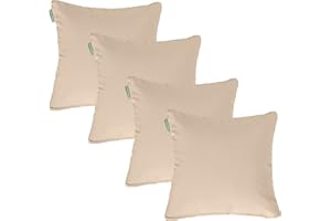 Gardenista Cojín de Muebles para Jardín | Cojines Silla Jardin | Relleno de Miga de Espuma para Uso Externo | Resistente al Agua | 45 x 45 cm | Paquete de 4 (Piedra)