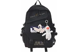 CHAROUS Game Sky：Children Of The Light Black Nylon Backpack,Fashion Cartoon Large Capacity School Bag College Bag