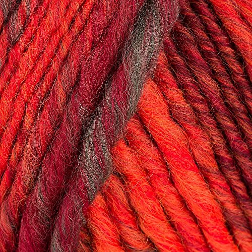 Lana Grossa Olympia NEUE FARBE!!! Fb. 421 Rot/Beere/Grau 100g