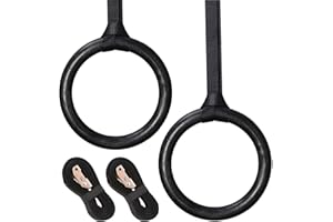 Nizirioo Anelli da Ginnastica in Legno, Anelli Ginnastica Legno, Anelli Calisthenics, per La Casa O Le Palestre Gli Anelli da Ginnastica Professionali Sono Adatti per Pull-Up(28mm)