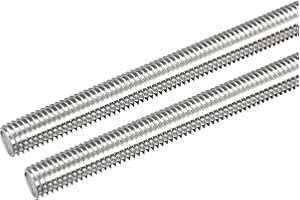 sourcing map Asta completamente filettata M10 x 300 mm, passo filettatura 1,5 mm, in acciaio inox 304, con filettatura destra, confezione da 2