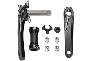Teyssor Guarnitura per Mountain Bike 170mm Pedivelle Bici 104 BCD Crankset con Movimento Centrale e Bulloni di Corona