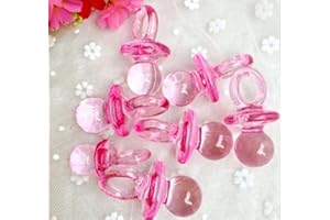 CHSYOO 100 x Mini Set de Sucette de Deco, Confetti Table Décoration Confetti Streudeko Giveaway Cadeau pour Baptême Babyshower Baby Shower Mariage Anniversaire Enfants Parti, Rose