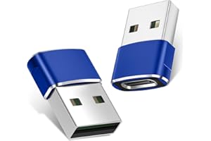 BASESAILOR Adattatore USB C Femmina a USB Maschio 2 Pack,Connettore Cavo Caricatore Tipo C per Apple Watch 8 9,iPhone 15 14 16 Pro Max,SE,Airpods,iPad 8,Samsung Galaxy M11 M12 M21 M22 M31 M32 M51 M52