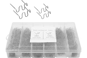 Gsakskdsap 2000 Pcs Grapas Soldadura Caliente, 2 Tipos Clavos para Soldar, Precortadas 0.8mm y 0.6mm Grapas, Grapas Calientes Soldar Reparación de Parachoques Plastico De Autos, Onduladas Grapadoras