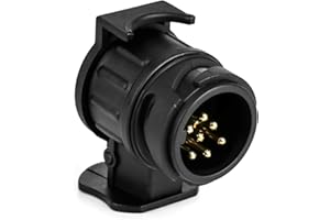 QWORK Adapter 13 auf 7 Polig, 12V Wasserdicht Adapter Anhänger 13 auf 7 für Anhängerkupplung