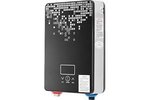 3-i-1 elektronisk varmvattenberedare justerbar 6,5 KW tryckbeständigt varmvatten med duschmunstycke. Vattentemperatur upp till 55 ℃ varmvattenberedare för tvättställ dusch eller badkar 190 x 65 x 285