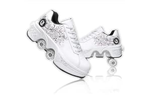 LDRFSE Roller Skate Shoes Rollschuhe Skateboard Schuhe Verstellbar Damen Schuhe Mit Rollen Für Mädchen Retractable Roller Shoes Roller Skates Bequem Und Atmungsaktiv Quad Skates Für Mädchen