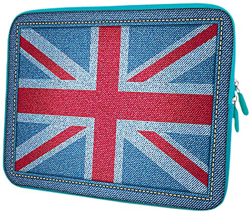 PEDEA Design Schutzh  lle Notebook Tasche bis 13 3 Zoll  33 7cm   Jeans Union Jack
