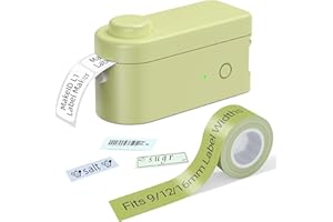 Makeid L1 Mini Etichettatrice Adesive Portatile, Ricarica USB Bluetooth Stampante Termica Etichette Adesive(1 rotolo) per iOS & Android, per Casa Generi Alimentari