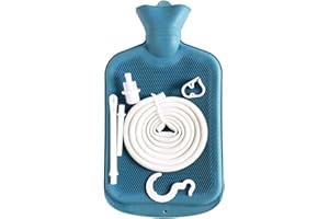 YANWUWA Best Colon Cleanse - Bolsa para enema (2 cuartos de galón), botella de agua caliente, café, ducha, ducha y enema para el hogar, kit de limpieza de colon azul