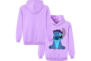 XPIALONG Unisex Kids Hoodies Blue Cat Printing Jumper Boy Girl Long Sleeve Hooded Top