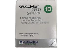 MENARINI GLUCOMEN AREO SENSOR 10 TIRAS PARA MEDICIÓN DE LA GLUCEMIA