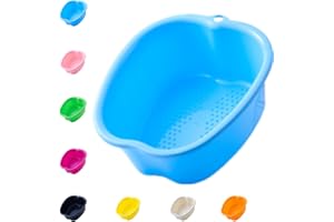 ANXICER Grande Bassine Plastique Bassin de Spa Bain de Pieds,Spa d'eau et Massage des Pieds,pour Pédicures Tremper Les Pieds Détox et Massage Elimine Callosités Cuticules (Blue)