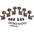 Alnicov Guitar Machine Heads String Tuning Pegs Tuner 3R3L for Acoustic or Electric Guitar Bronze