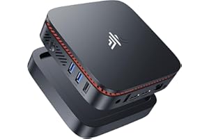 NiPoGi Mini PC Ιntel Alder Lake N100 (fino a 3,4 GHz) 12 GB LPDDR5 4800 MHz/256 GB M.2 SSD,Desktop, Tower PC 4 K@60HZ HD Dual Display,WiFi 2.4G/5G, RJ45, BT4.2, VESA Supportato