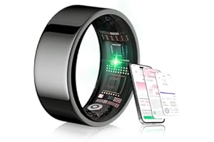 XSWCCJJ 6.0 Smart Ring【Industry First – 0 Measurement Error】【IP68 Waterproof】 2025 Smart Ring Women & Men for Sleep Tracking Wearable Device, SpO2, Fitness ring Black 9#