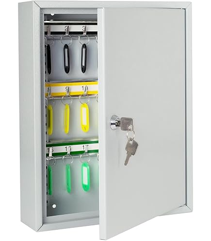 ProfiOffice Schlüsselkasten Für 30 Schlüssel - Abschließbar Mit Zylinderschloss
