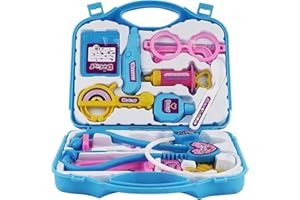 myhoodwink® Doctor Pretend Play Set for Kids with Foldable Suitcase, Compact Medical Accessories, Game Toy Kit for 3 + Years Boys and Girls (Blue)